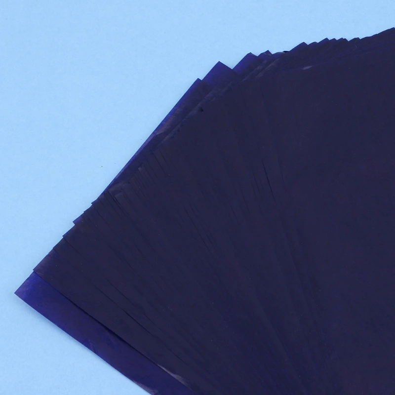 Plantilla de copiadora de carbono de doble cara, 50 hojas, papel de transferencia, suministros de papelería W8ED