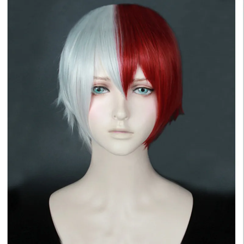 My Boku no Hero Academy Shoto Todoroki Shouto короткие Серебристые белые и красные термостойкие косплей костюм парик - Цвет: NO1  Short