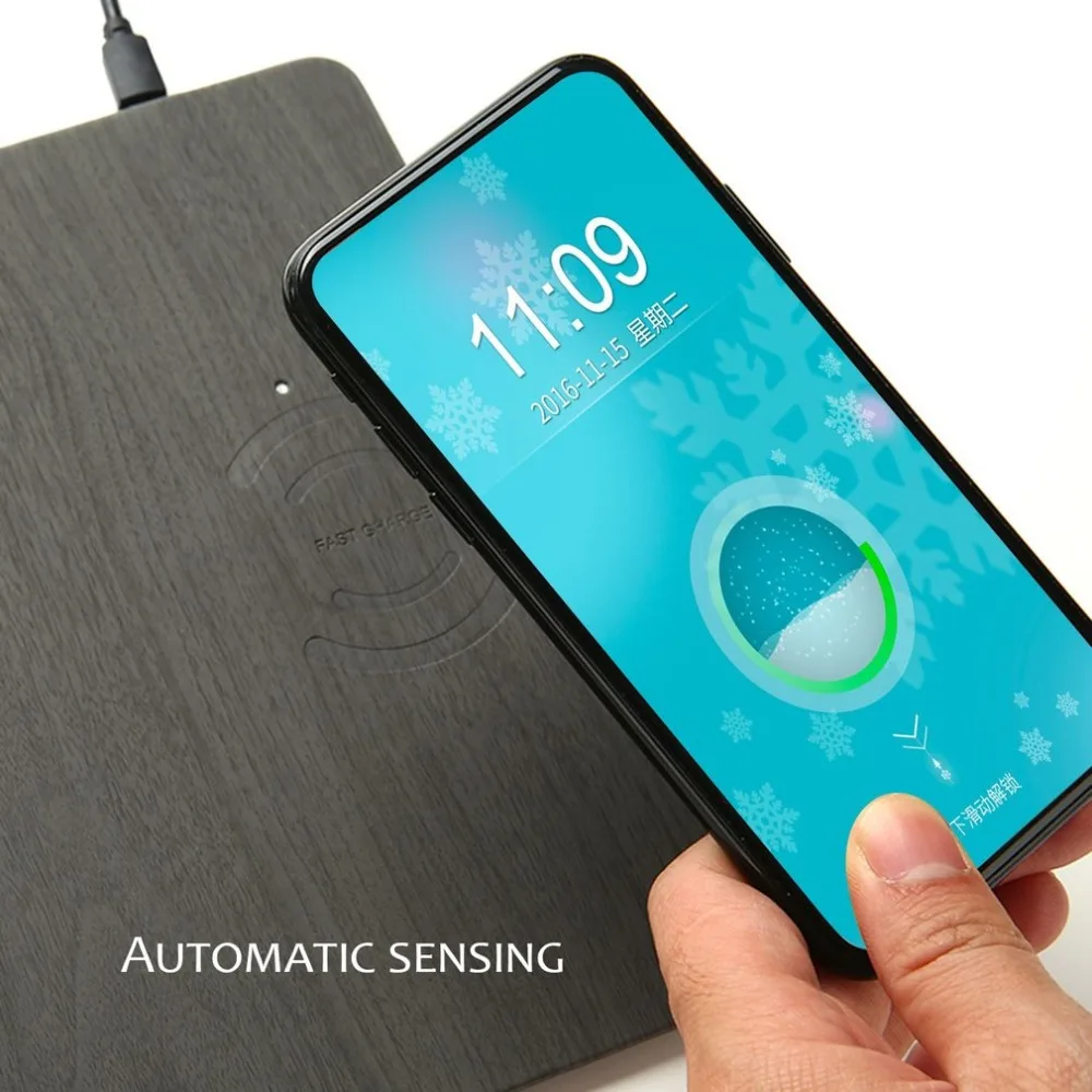 Компактный Размеры Qi Стандартный Беспроводной Зарядное устройство Мышь площадку складной безопасной зарядный коврик подходит для iPhone X/8/8