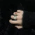 HUANZHI 2020 New Korean Vintage Daisy Flower Black Heart Glaze Sad Face Silver Color Metal Rings for Women Couple Ring Jewelry