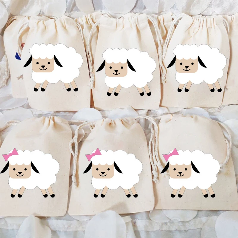 5pcs Sheep gift bags Barnyard Farm Animal themed Baby Shower boy girl Birthday Party Eid Mubarak Al Adha al-adha Ramadan favor | Дом и сад
