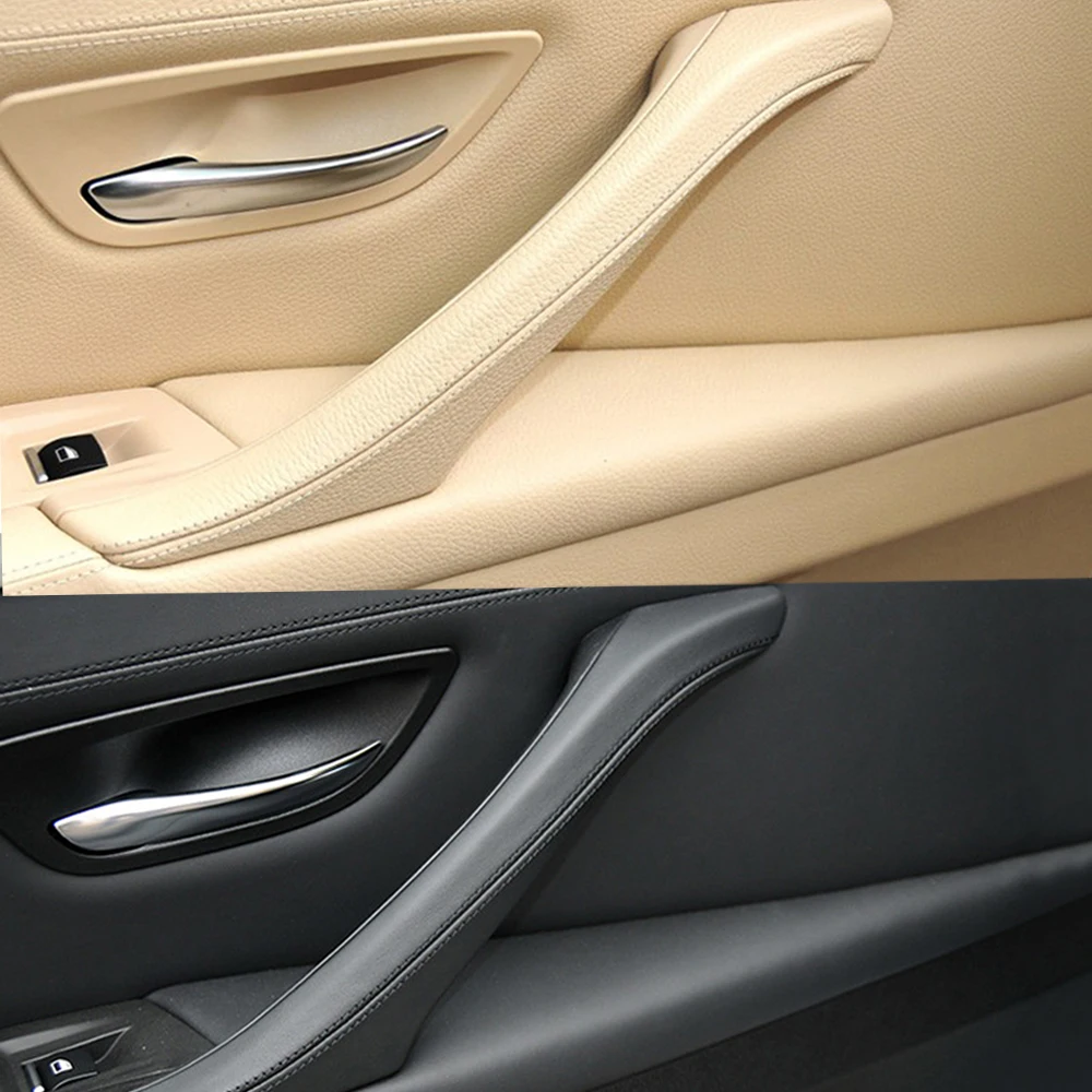 gray Beige Black Car left right inside Interior Handles Inner Door Panel Handle Pull Trim Cover For BMW 5 series F10 F11 aftermarket steering wheel