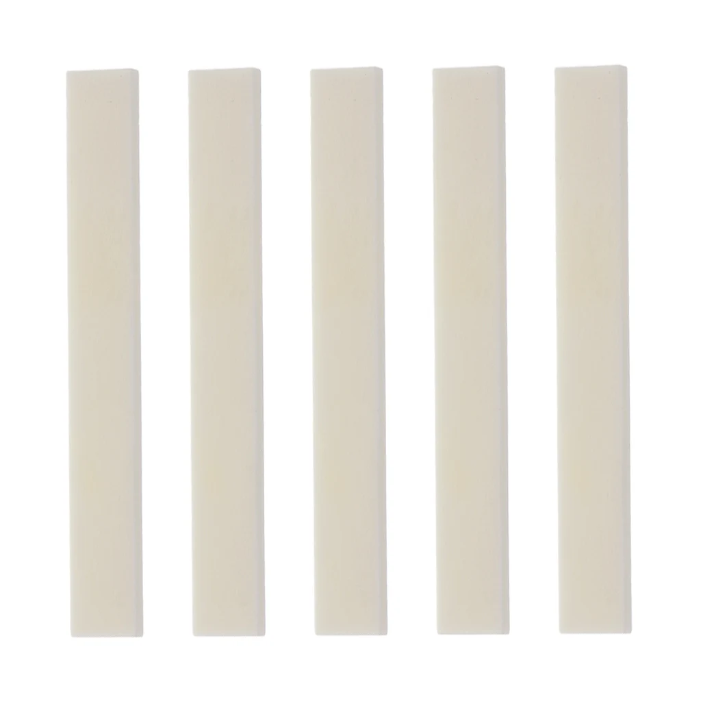 Pack/5pcs Ivory Cattle Bone Guitar Bridge Saddles DIY Unslotted Blank Uncut Pack/5pcs Ivory Cattle Bone Guitar Bridge Saddles DIY Unslotted Blank Uncut