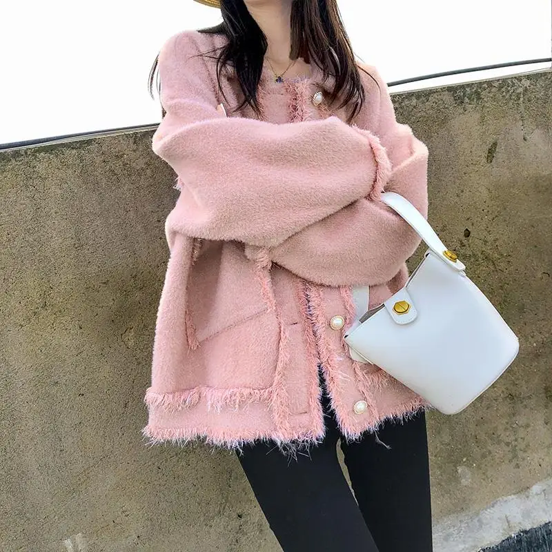 

Fax Fur Coat Wome Elegant Lady faux fur coat street wear Autumn warm 2019 Faux Mink Fur Coat Female party overcoat female