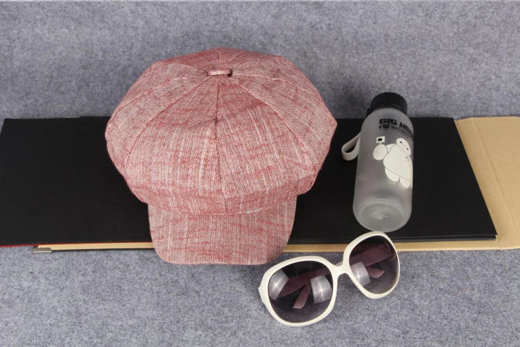 FS осенний хлопковый берет, винтажная восьмиугольная кепка на весну и зиму, Женская Повседневная Кепка в стиле Гэтсби, плоская кепка s