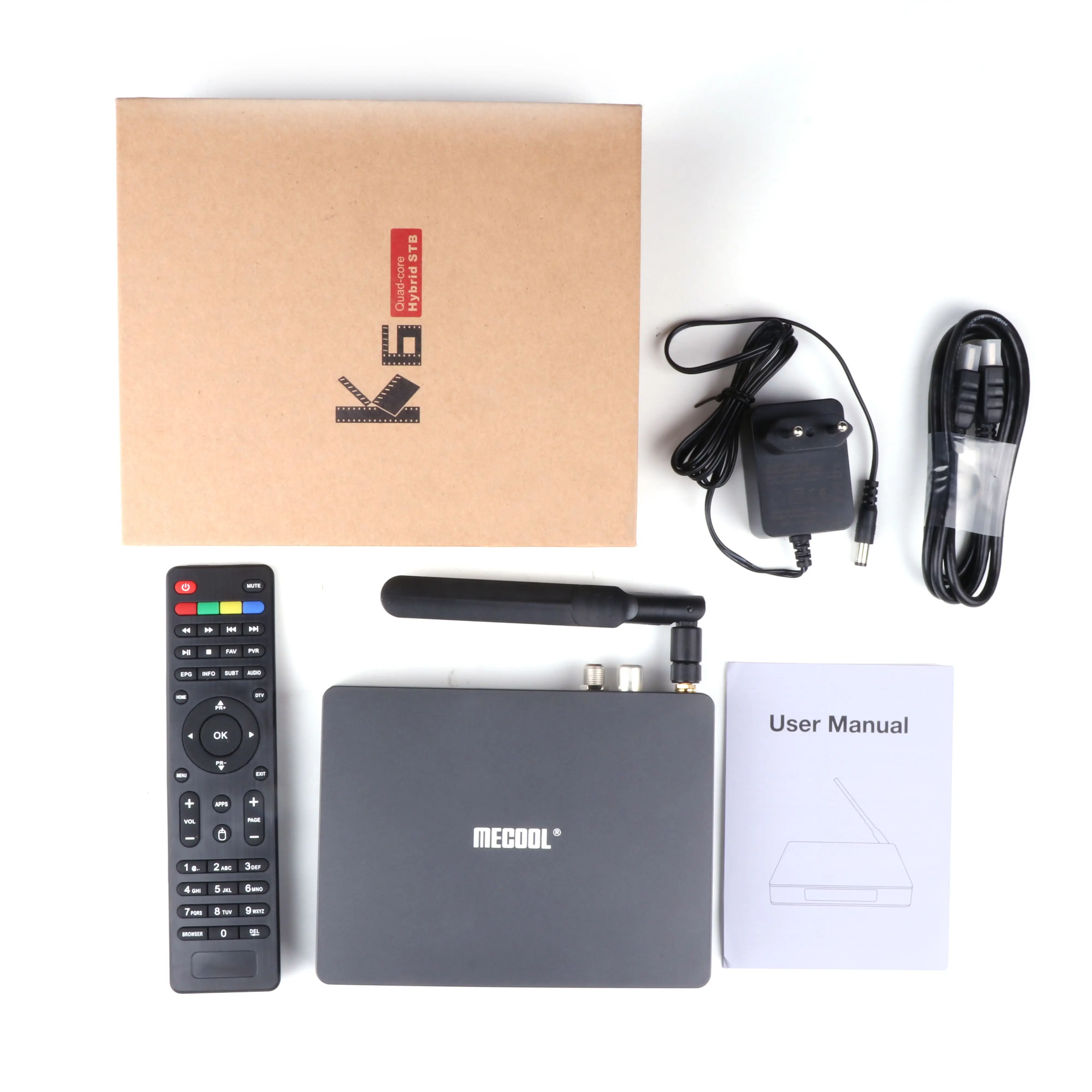 MECOOL K6 Смарт ТВ коробка DVB-S2 DVB-T2 DVB-C Android 7,0 HiSilicon HI3798M 2 ГБ+ 16 Гб Media player двухъядерный процессор Wi-Fi 4K 3D HD Декодер каналов кабельного телевидения