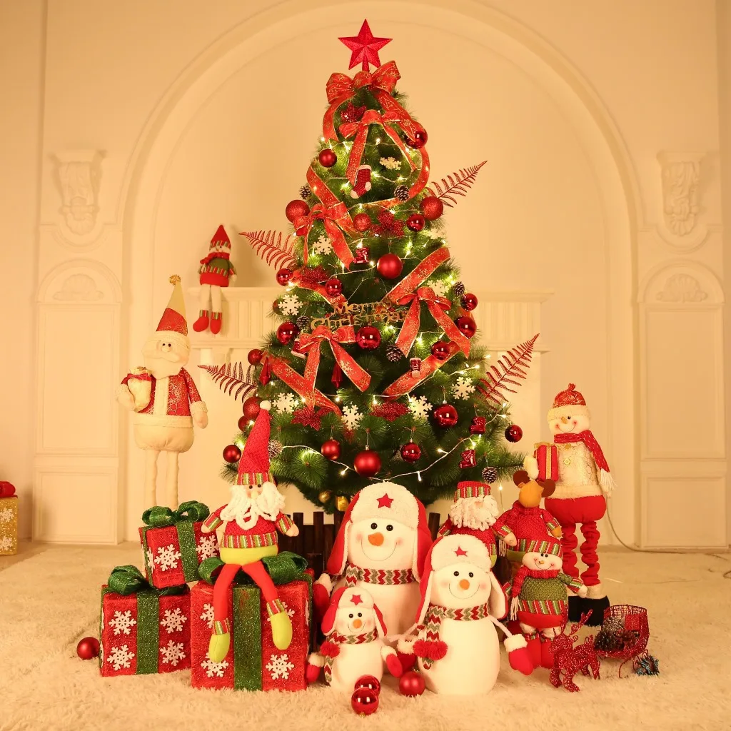 

Christmas Decorations 1.5 Meters Luxury Encrypted Christmas Tree Package High-grade Pine Needles Christmas Tree Set Home Decor
