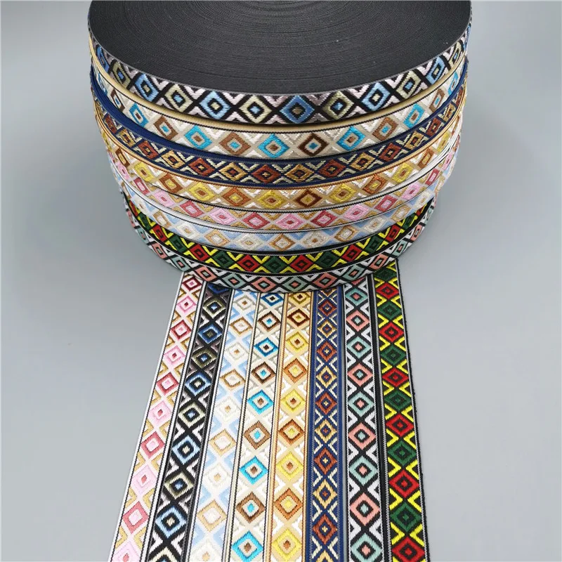 5 Yards 1/2“ 10MM~13MM Embroidered Jacquard Ribbons 2