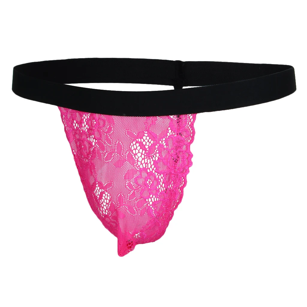 Men's Sexy Lace Panties Pouch Briefs Underwear Bikini G-string Thongs for Man