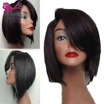 

EAYON Bob Wig Human Hair Short Lace Front Bob Wigs 13x6 Pre Plucked Straight Wig 150% Peruvian Remy Lace Wigs For Women
