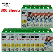Fujifilm instax mini película 10 20 40 60 80 100 200, 300 hojas, Fuji 11 9 8 películas borde blanco películas instantánea mini 11 9 8 7s 25 90