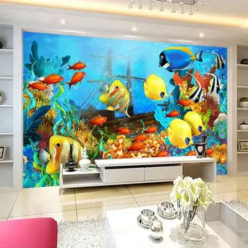 

[Self-Adhesive] 3D Many Fish 22020 Wall Paper mural Wall Print Decal Wall Murals