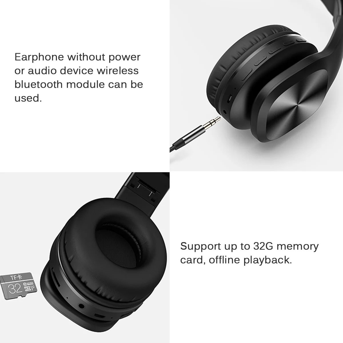 Складные Игровые наушники с bluetooth 5,0, 2,1 стерео звук, беспроводные наушники с шумоподавлением, 7 звуковых эффектов, игровая гарнитура
