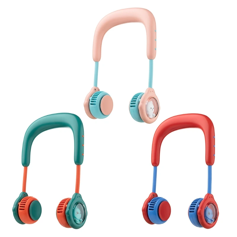 

Мультяшный портативный подвесной шейный вентилятор, миниатюрный воздушный охладитель с зарядкой от USB, маленькие личные инструменты охлаждения для дома, улицы, офиса