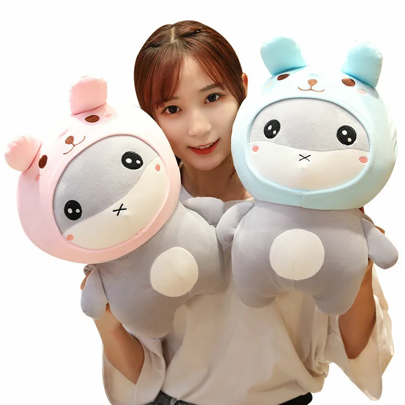 

1PC 40cm Cute Hamster Mouse Plush Toy Stuffed Animal Mouse with Hat Kawaii Handwarmer Soft Pillow Lovely Christmas Gift for Girl