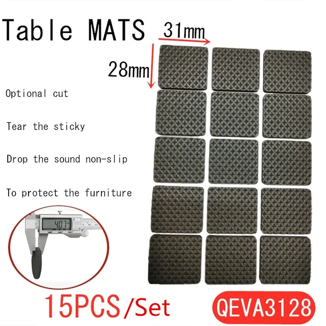 Furniture Chair Leg Pads Soft Thickening Bumper Self Adhesive Anti Slip Mat Damper For Table Protector Hardware 1/2/6/15/24PCS QEVA3128