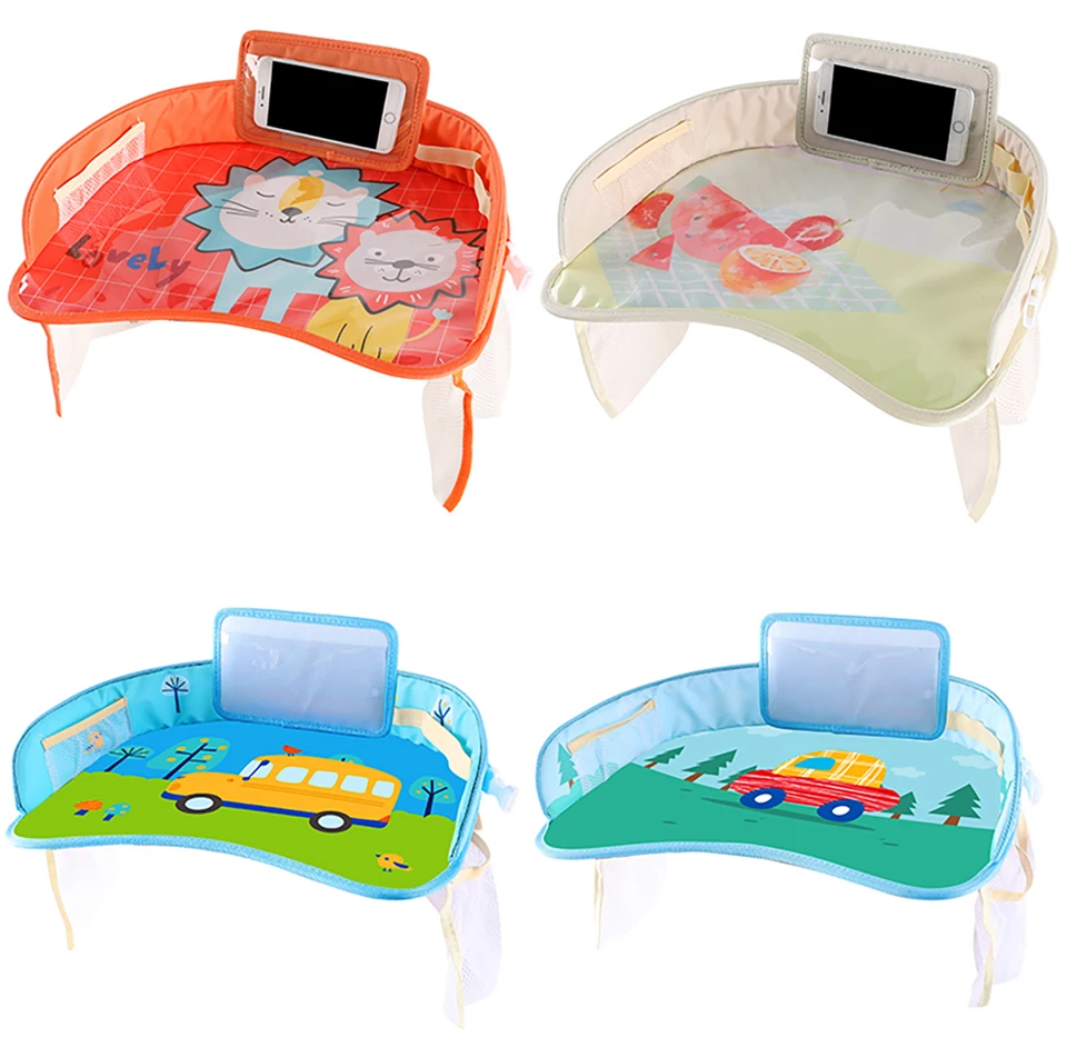 IMBABY Многофункциональный мультфильм автомобиль безопасный столик для сиденья Водонепроницаемый держатель для коляски дети игрушечная еда стол для напитков автомобиль детское сиденье стол
