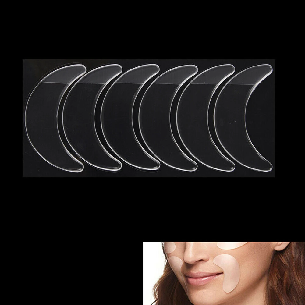 

5Pcs Nasolabial Folds Safe Reusable Silicone Mask Eye Anti Wrinkle Home Anti-aging Transparent Facial Pad Travel Neck Tool