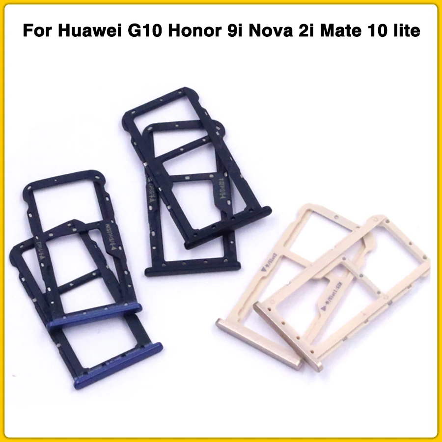Разъем для sim-карты mate 10 lite для huawei G10 Honor 9i Nova 2i mate 10 lite адаптеры для сим-карт запасные части+ штырь для карт