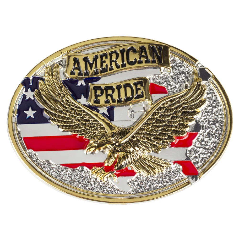 PEWTER AND ENAMEL LIVE TO RIDE EAGLE BELT BUCKLE