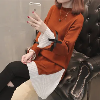 

12587 (1 / f, E zone 5 1 layer) to film 2019 han edition qiu dong long holiday two pieces of 56 new pleated skirt