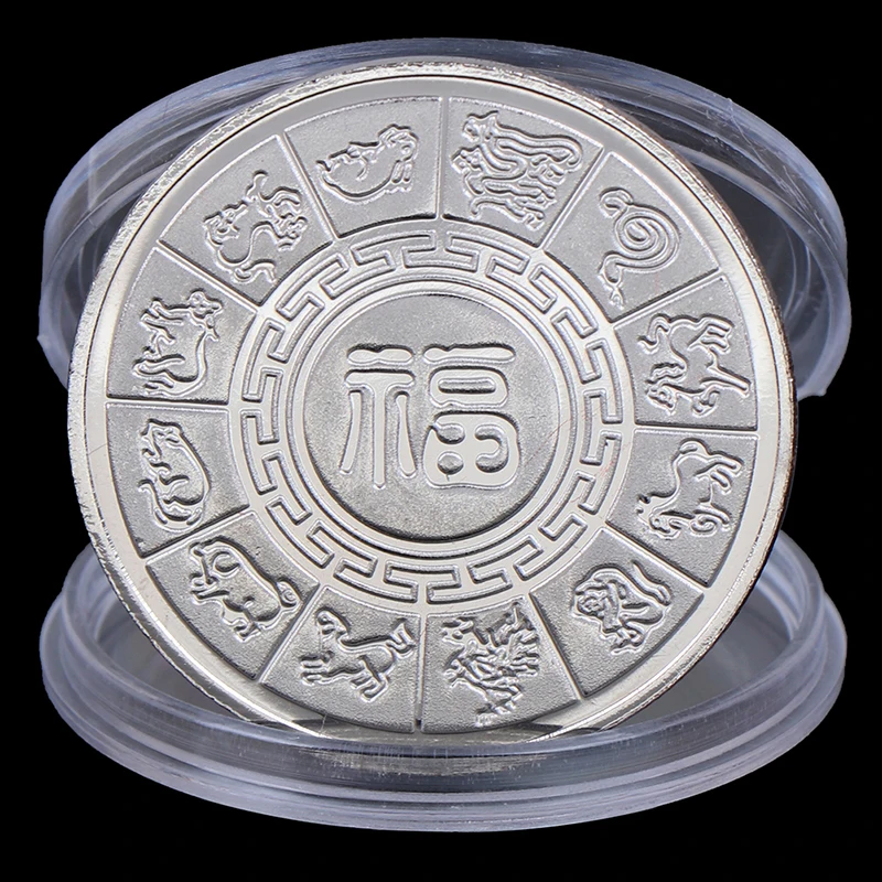 Художественное ремесло год крысы памятная монета Китайский Зодиак сувенир вызов коллекционные монеты лунный календарь коллекция
