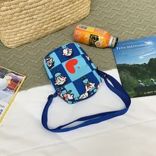 Стиль японо-Стиль веселое Harajuku с изображением забавного героя мультфильма сумка через плечо Южная милые хлопковые носки в Корейском стиле, Детский жакет из денима для девочки; студентов Сумки-холсты