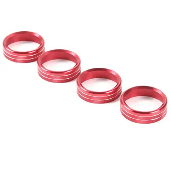 

6pcs Knob Ring Cover AC Climate Control Ring Knob Trim Cover 2016-2019