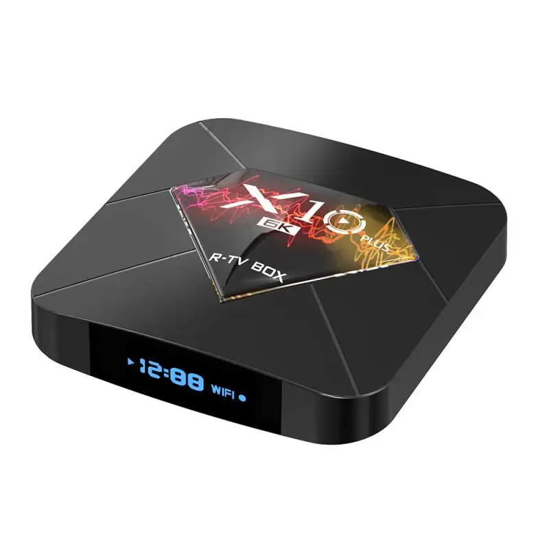 ТВ приставка X10 Plus Android 9,0 Smart tv BOX Allwinner H6 2,4G WiFi 4 Гб ram 32 ГБ rom телеприставка USB3.0 H.265 6K медиаплеер