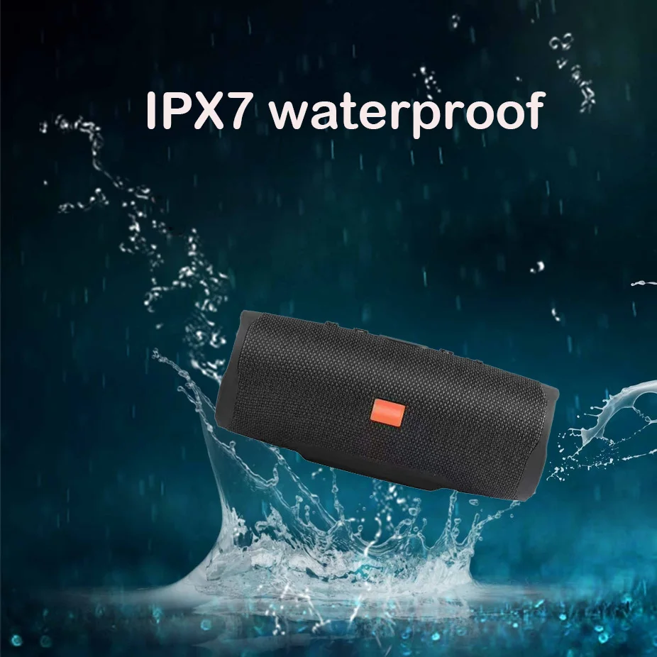20W IPX7 waterproof bluetooth speaker Charge4 bass dual diaphragm stereo subwoofer portable With mobile power USB TF FM soundbox
