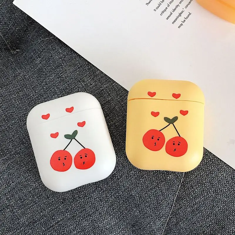 

Stylish Cherry Headphone Set for Apple Airpods 2 Soft Silicone Case