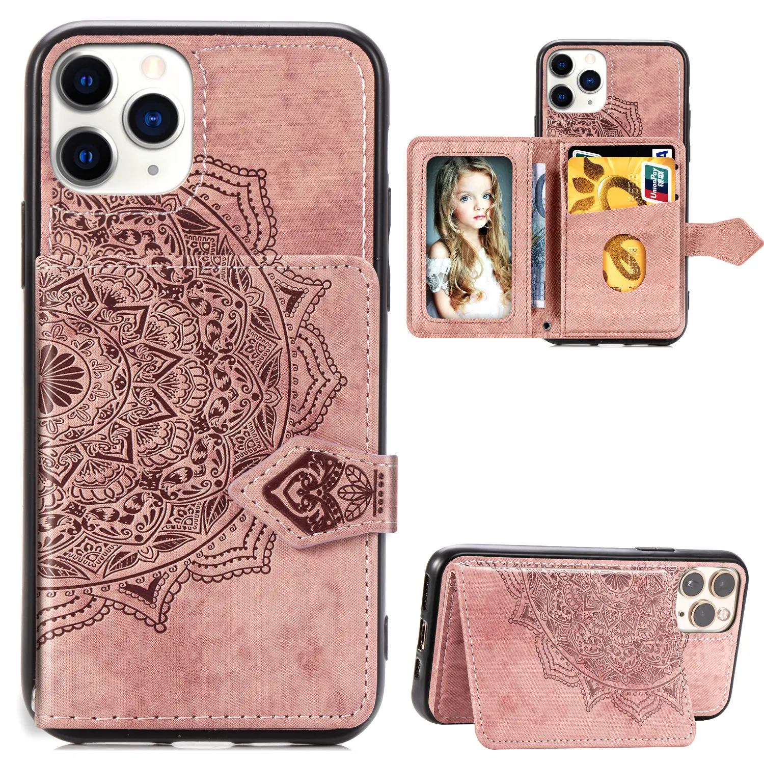 Car Magnetic Card Wallet Case For iPhone 11 Pro Max SE 2020 6 6s 7 8 Plus Canvas Back Cover 10 X XR XS Phone | Мобильные телефоны и