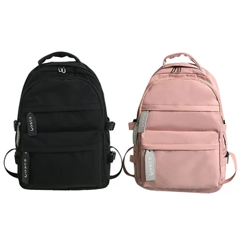 

Teen School Bags for Unisex Backpack Teenage Student Book Bags Big Capacity Nylon Bag School