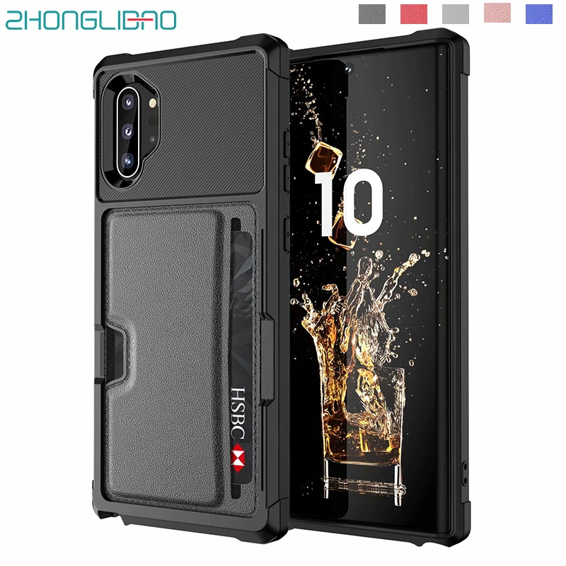 

Case for Samsung Galaxy Note 10 S10 S9 Plus S10e Leather Card Wallet Car Holder Cover for Samsung Note 9 Shockproof Armor Coque