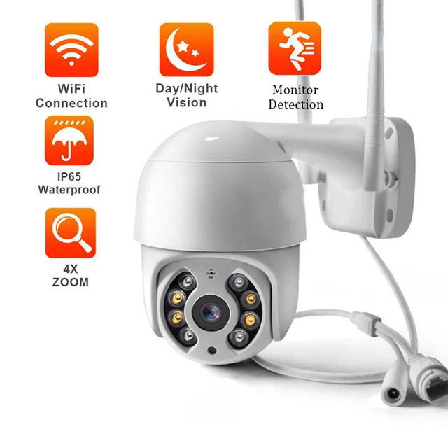 $US $49.99 3MP WIFI IP Camera Outdoor HD Full Color Night Vision PTZ Waterproof Security Speed Camera AI Human Detection ICSee