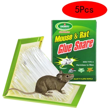 

5Pack Mouse Board Sticky Mice Glue Trap Highly Effective Rodent Rat Snake Bugs Catcher Pest Control Reject Non-toxic Eco-friend