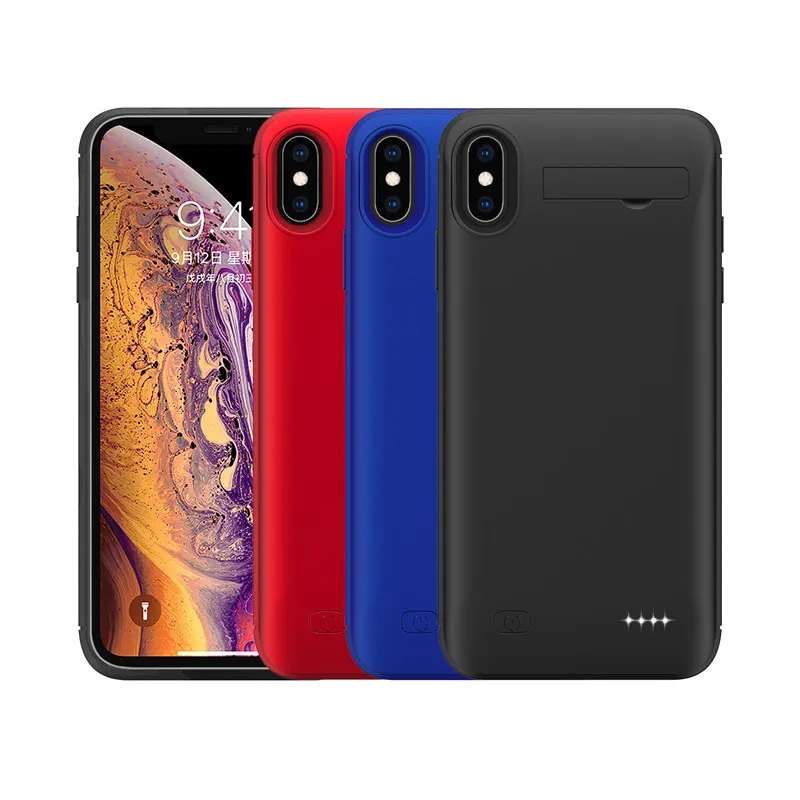Тонкий чехол с аккумулятором для iphone X Xs Max XR зарядным устройством 6 6S 7 8 Plus и