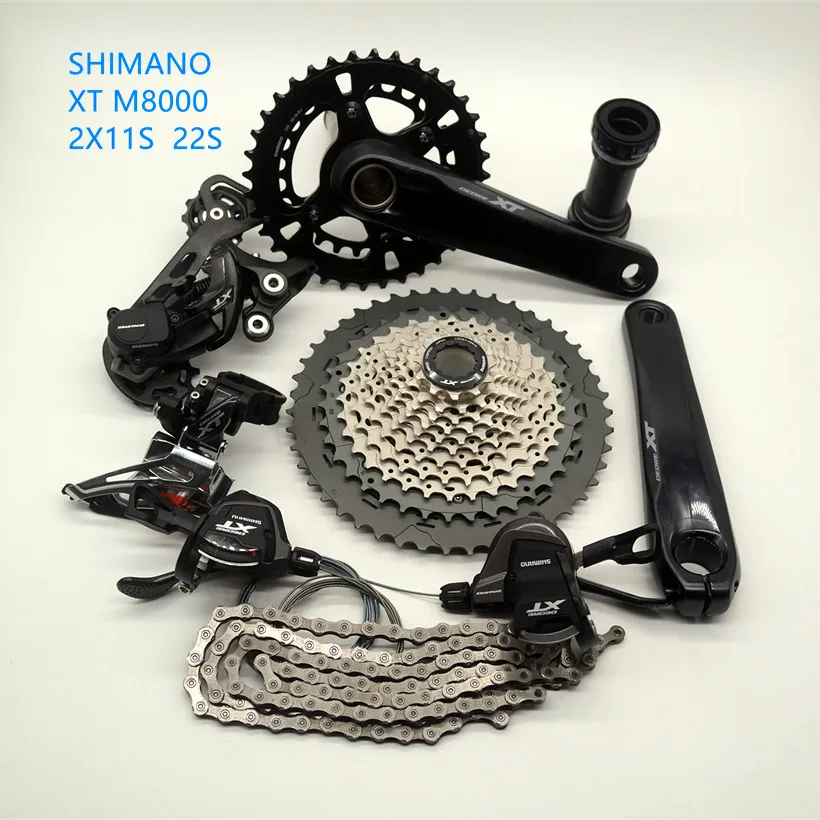 Shimano Xt M8000 Groupset Kit 2x11 22s 22 Speed M8100 Crankset Mtb Mountain Bike Derailleur Group Set Crank Length - Bicycle Derailleur - AliExpress