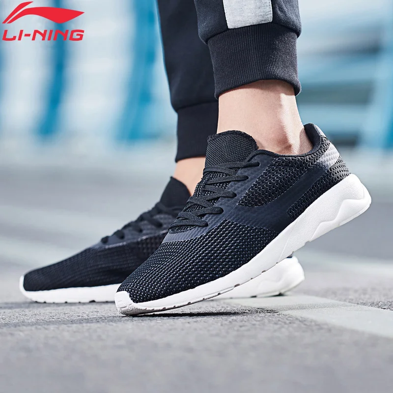 Мужская Спортивная обувь Li Ning прочная для отдыха с трикотажной подкладкой из