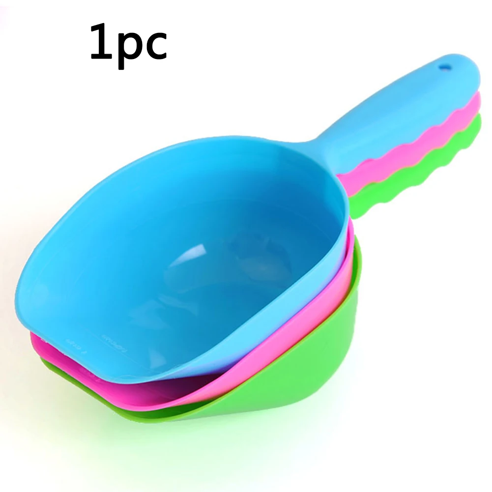 Pet Food Shovel Measuring Spade Plastic Scoop Puppy Cat Dishes Feeding Large Capacity Useful Tool Animal Rabbit Random Color