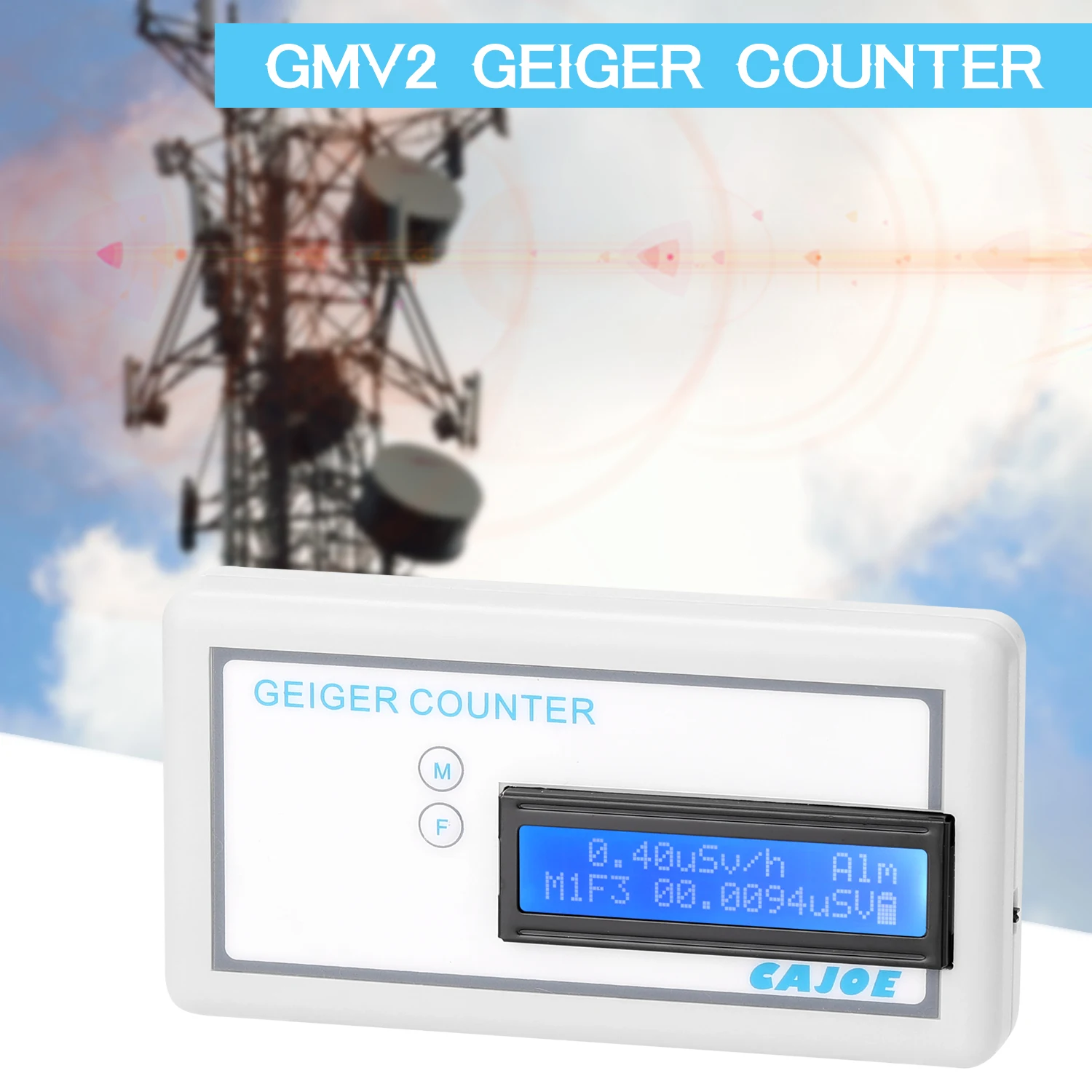 Portable Geiger Counter Nuclear Radiation Detector Meter with Tube For X Y β Ray 