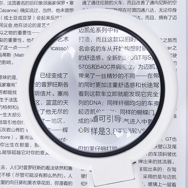 Portable Handheld Magnifying Glass with LED Lights Foldable Desktop Magnifying Glass for Newspaper Reading Magnifier Repair Tool 5