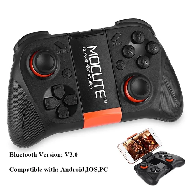 

Mobile Phone Game Controller Bluetooth Wireless Joystick with Mobile Phone Holder, Suitable for Android IOS Phones