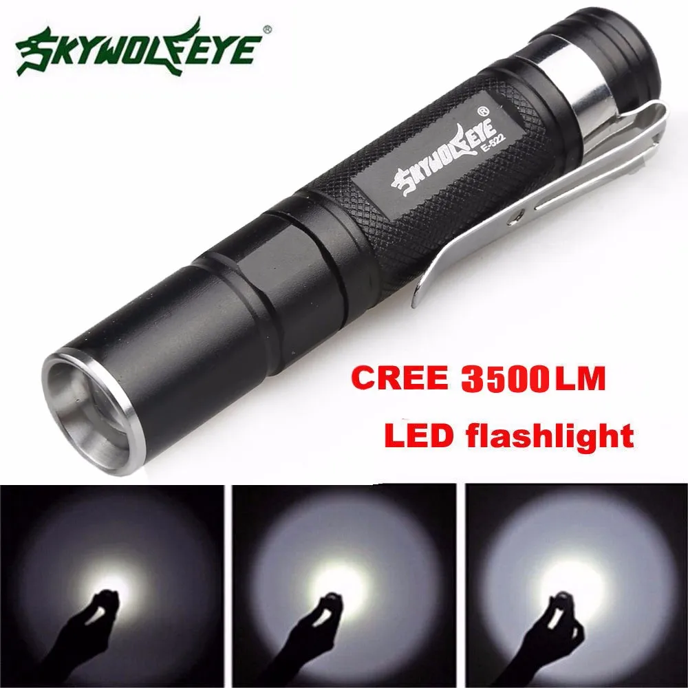 Discount Super Mini 3000lm Zoomable Cree Q5 Led Flashlight 3 Mode Torch Super Bright Light Lamp Outdoor Bicycle Accessories #N 1