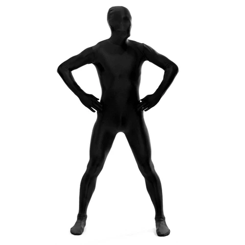 Black Color Spandex Fullbody Zentai Suit Cosplay Costume Freeshipping