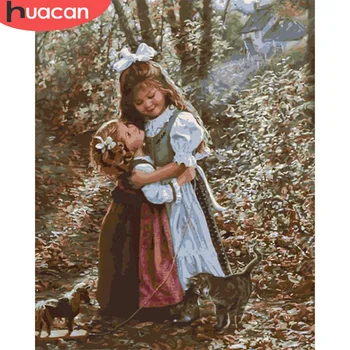 

HUACAN Paint By Number Girl DIY Pictures By Numbers Figure Kits Drawing On Canvas Hand Painted Painting Art Gift Home Decor