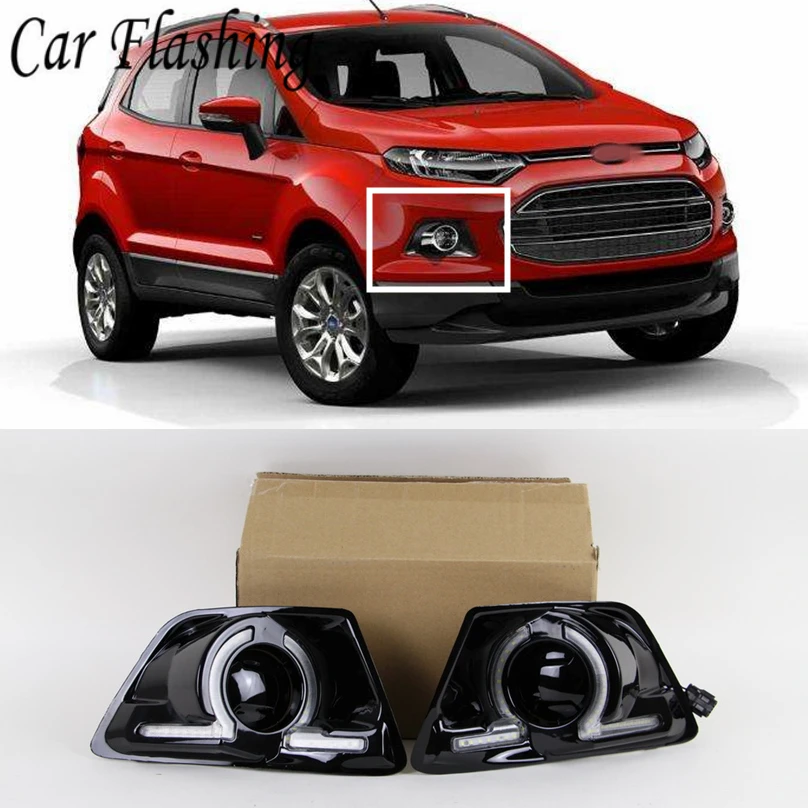 Автомобильный мигающий стиль для Ford Ecosport 2013 2014 2015 2016 светодиодный ные дневные