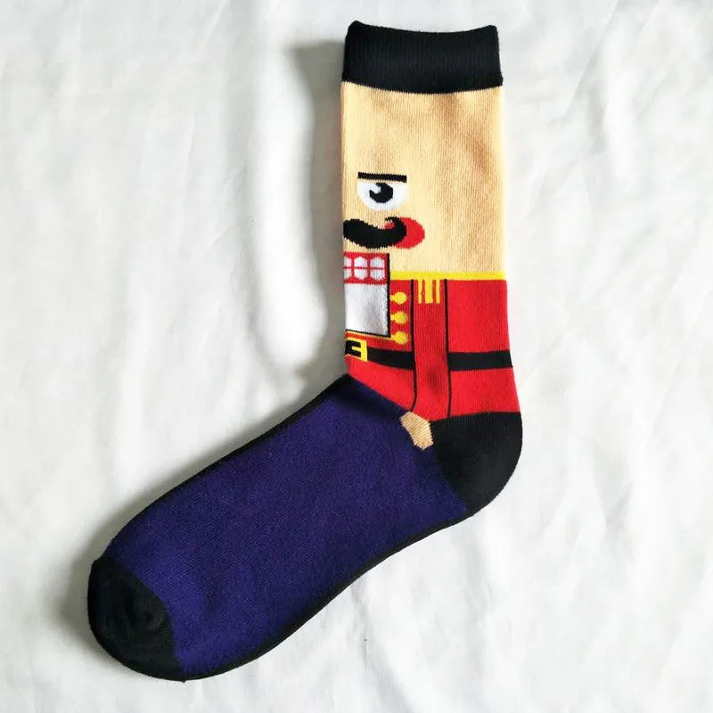 Высококачественные удобные носки из хлопка для мужчин и женщин, британский стиль, повседневные дизайнерские носки Harajuku, пасхальные яйца, рождественские забавные носки с принтом - Цвет: 2