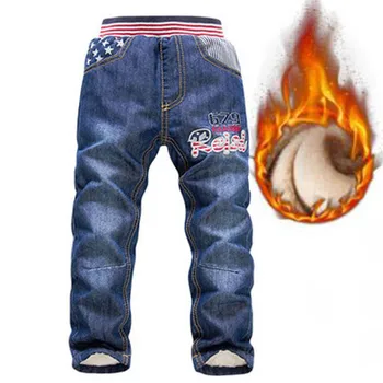 

Children Jeans boys Girl Winter Quality Thicken Warm Cashmere Denim Trousers Baby boys Casual Pants Kids Fashion Denim Pant