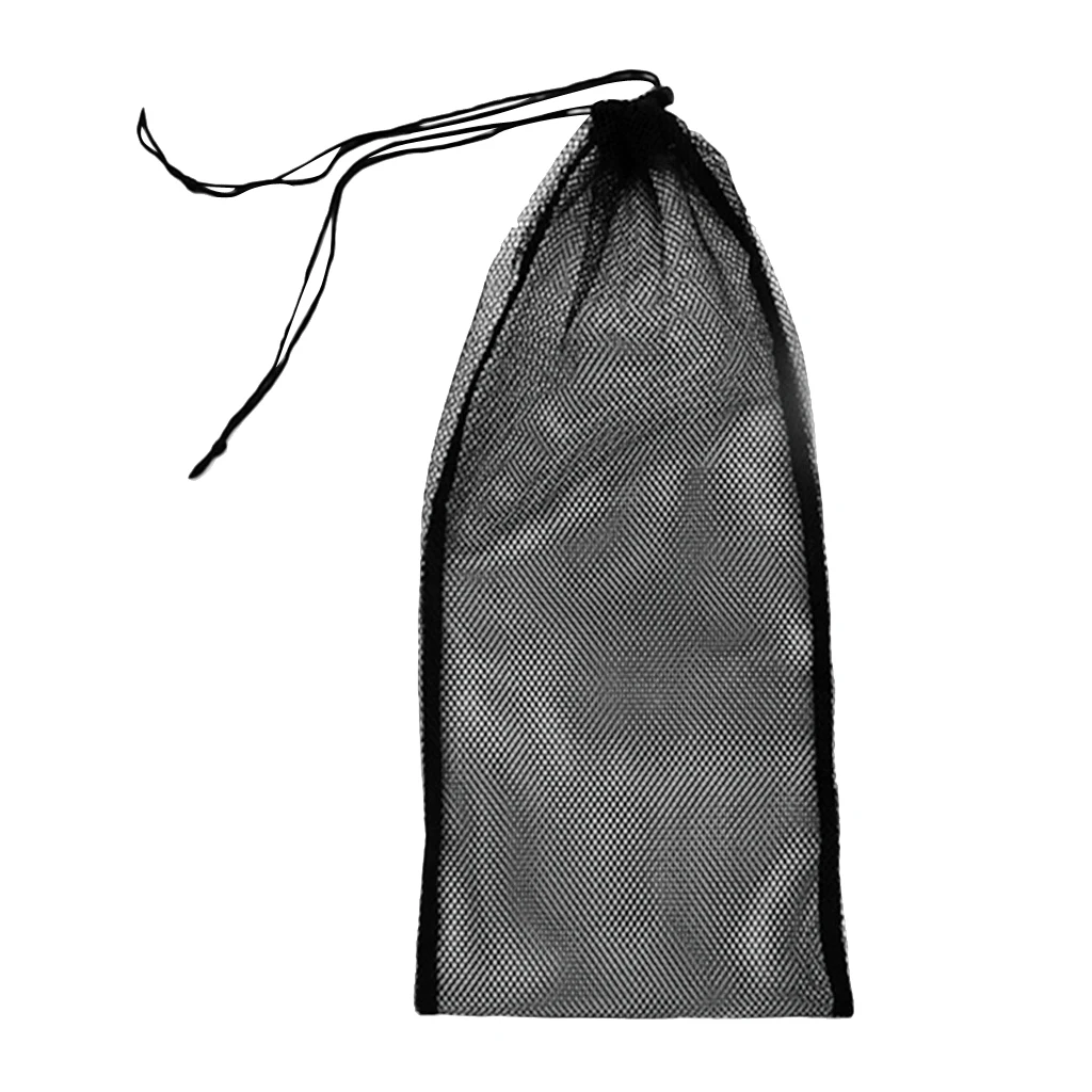 Large Portable Water Sports Scuba Diving Snorkel Mask Tube Gear Swimming Fins Flippers Shoes Storage Carry Mesh Drawstring Bag